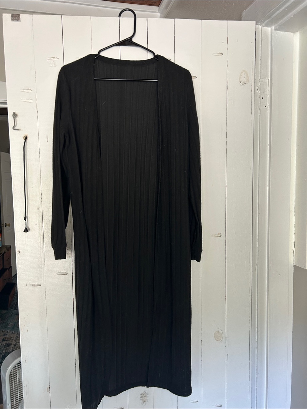 Ribbed Black Cardigan